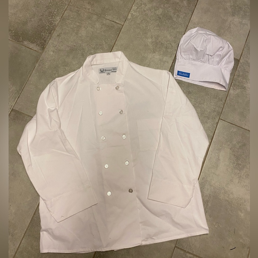 Men’s Chef Coat and Hat (size XL)